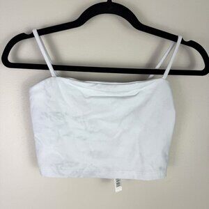 Susana Monaco Crop Top Womens XS White Spaghetti Strap Camisole Tank NWT USA